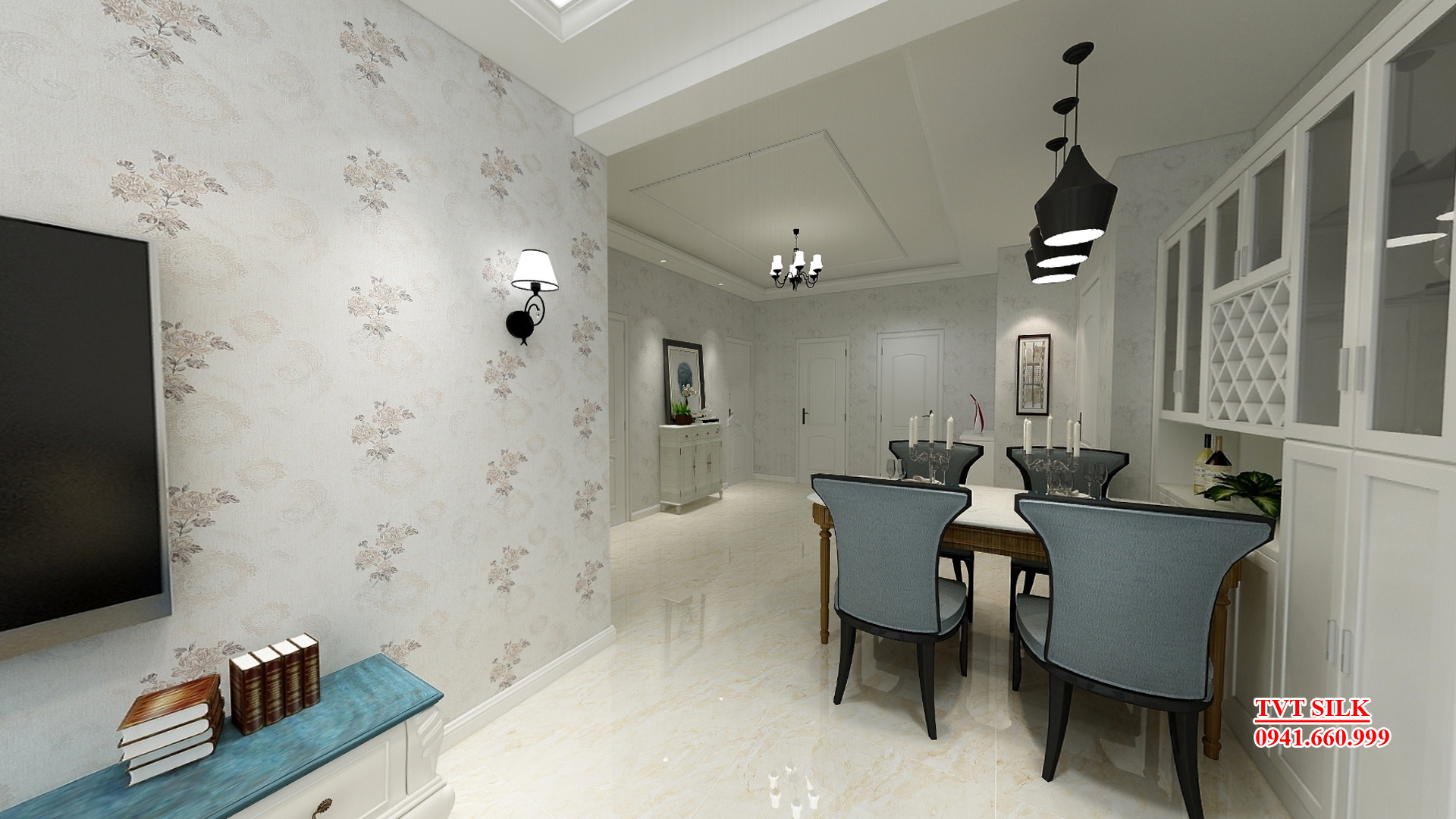 Vải dán tường Hoa Văn Hiện Đại S1-2