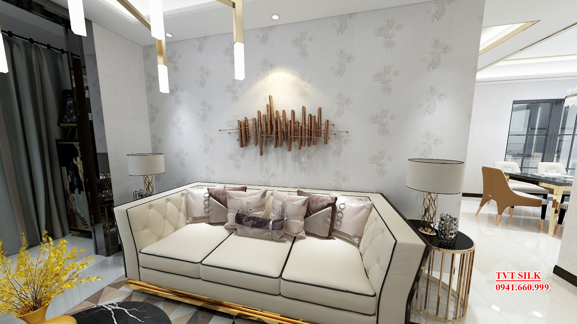 Vải dán tường Hoa Văn Hiện Đại S1-7