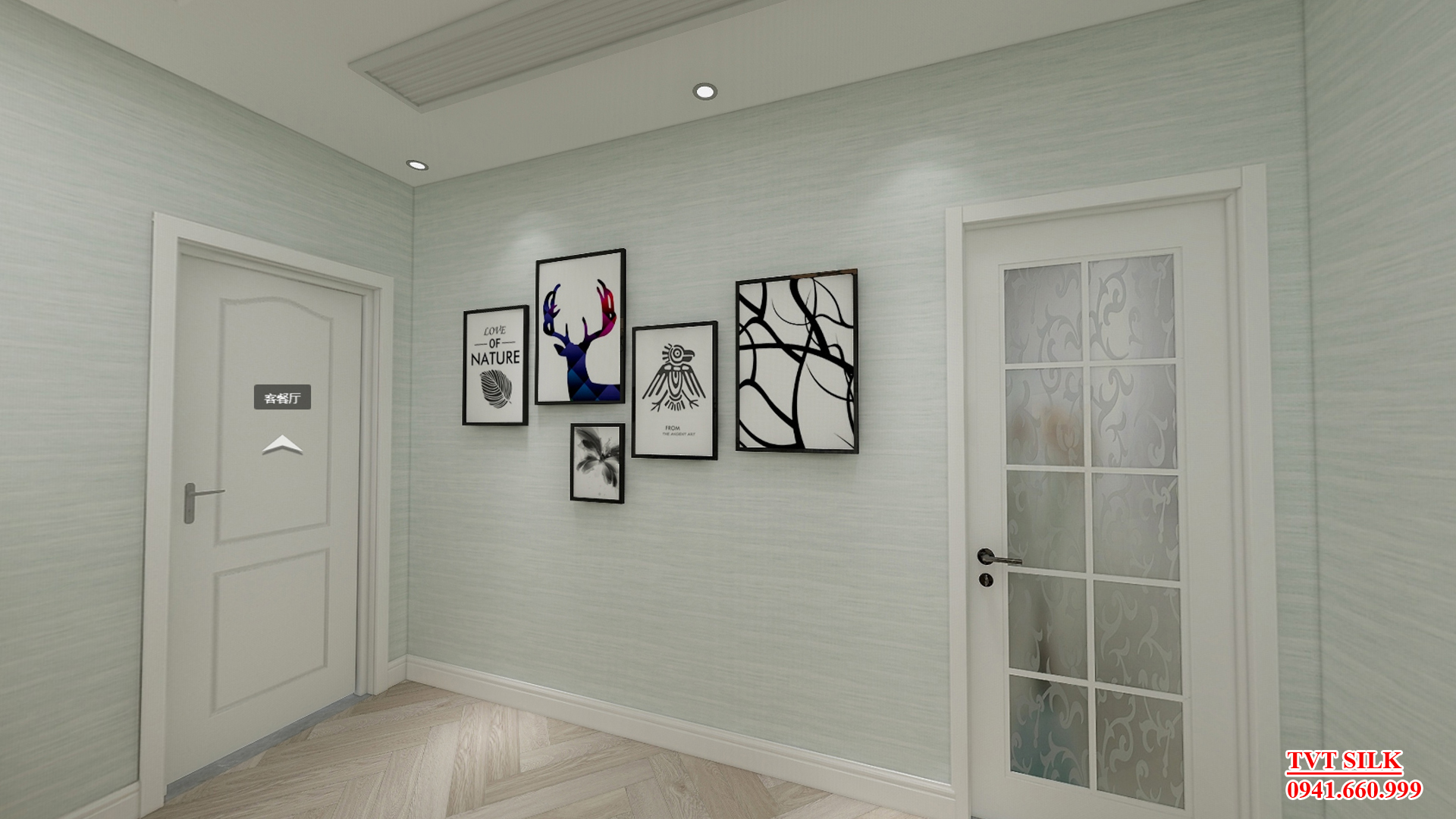 Vải dán tường Hoạ Tiết Sọc Ngang W1-3