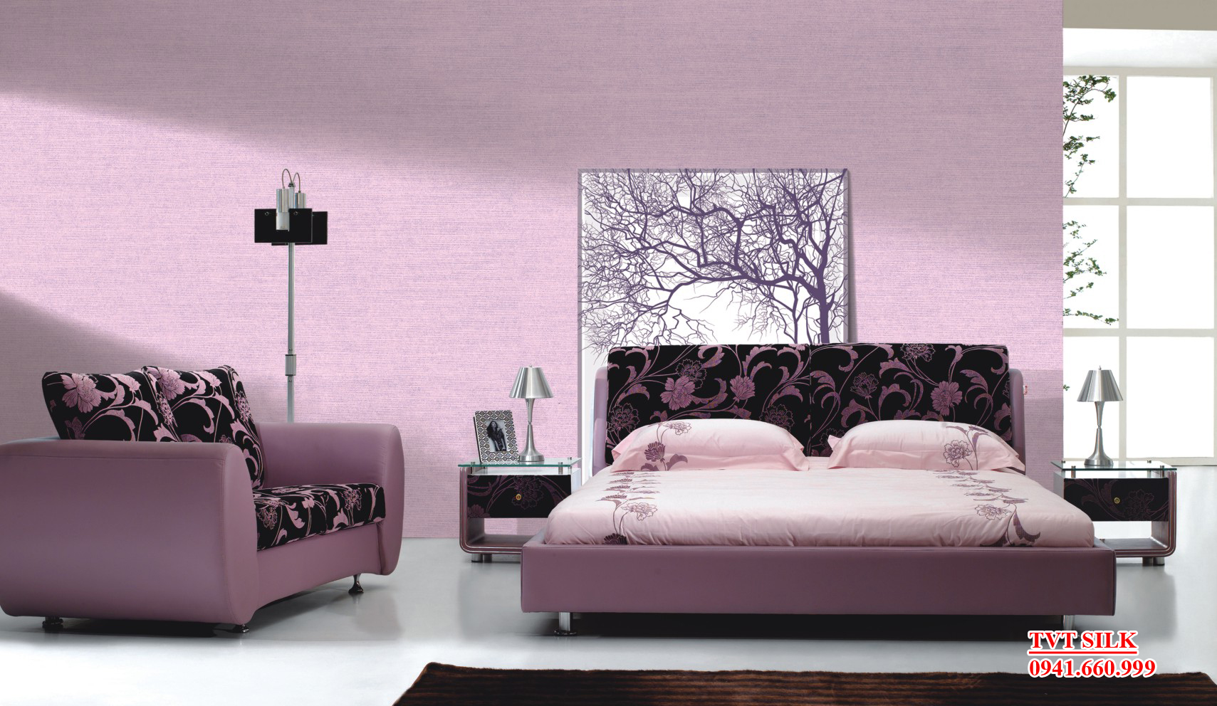 Vải dán tường Hoa Văn Kẻ Ngang- KN6