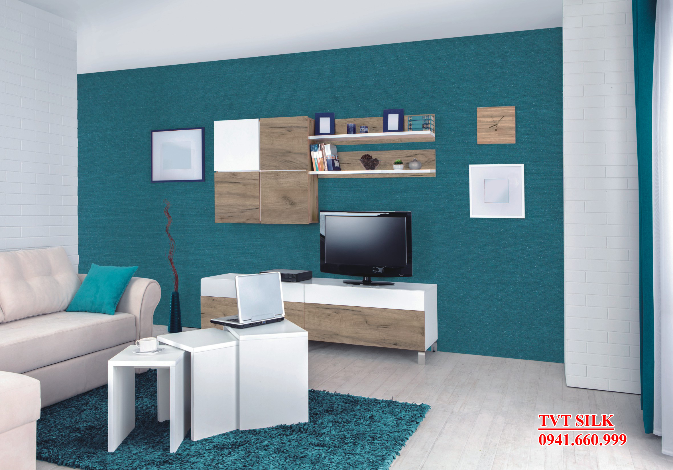 Vải dán tường Hoa Văn Kẻ Ngang- KN8