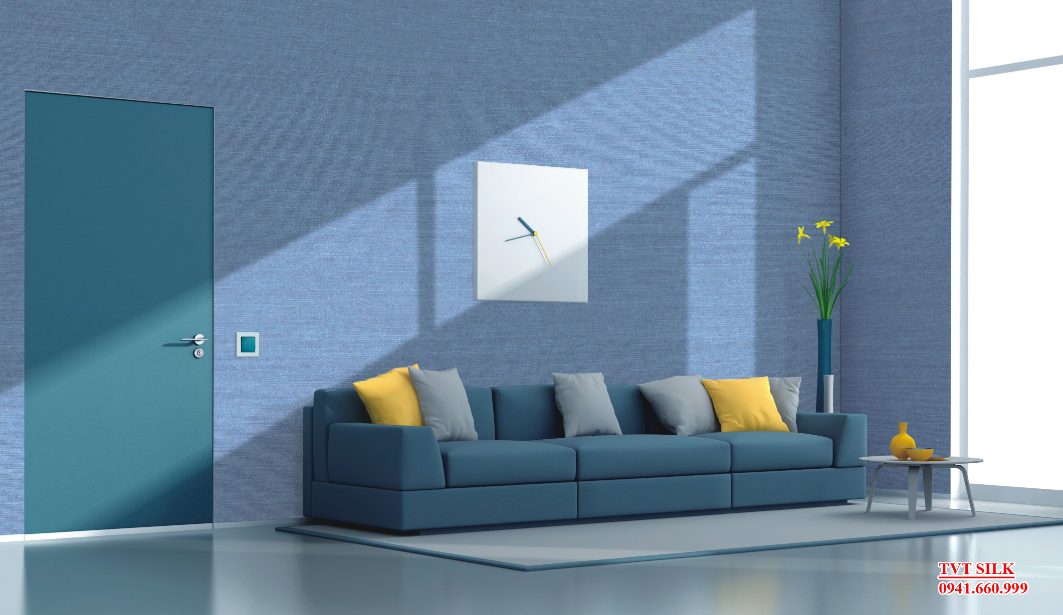 Vải dán tường Hoa Văn Kẻ Ngang- KN2