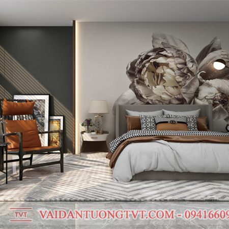Tranh in dán tường UV hình hoa