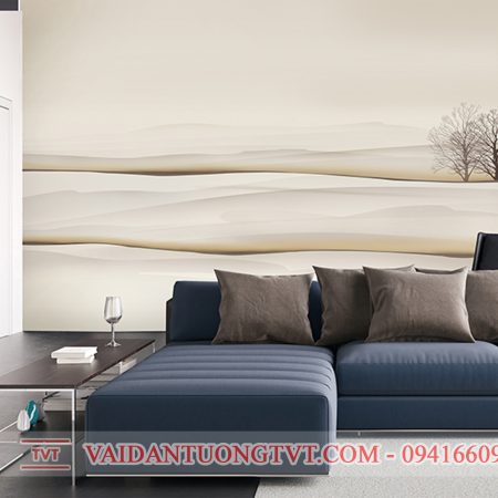 Tranh Vải dán tường đồi núi